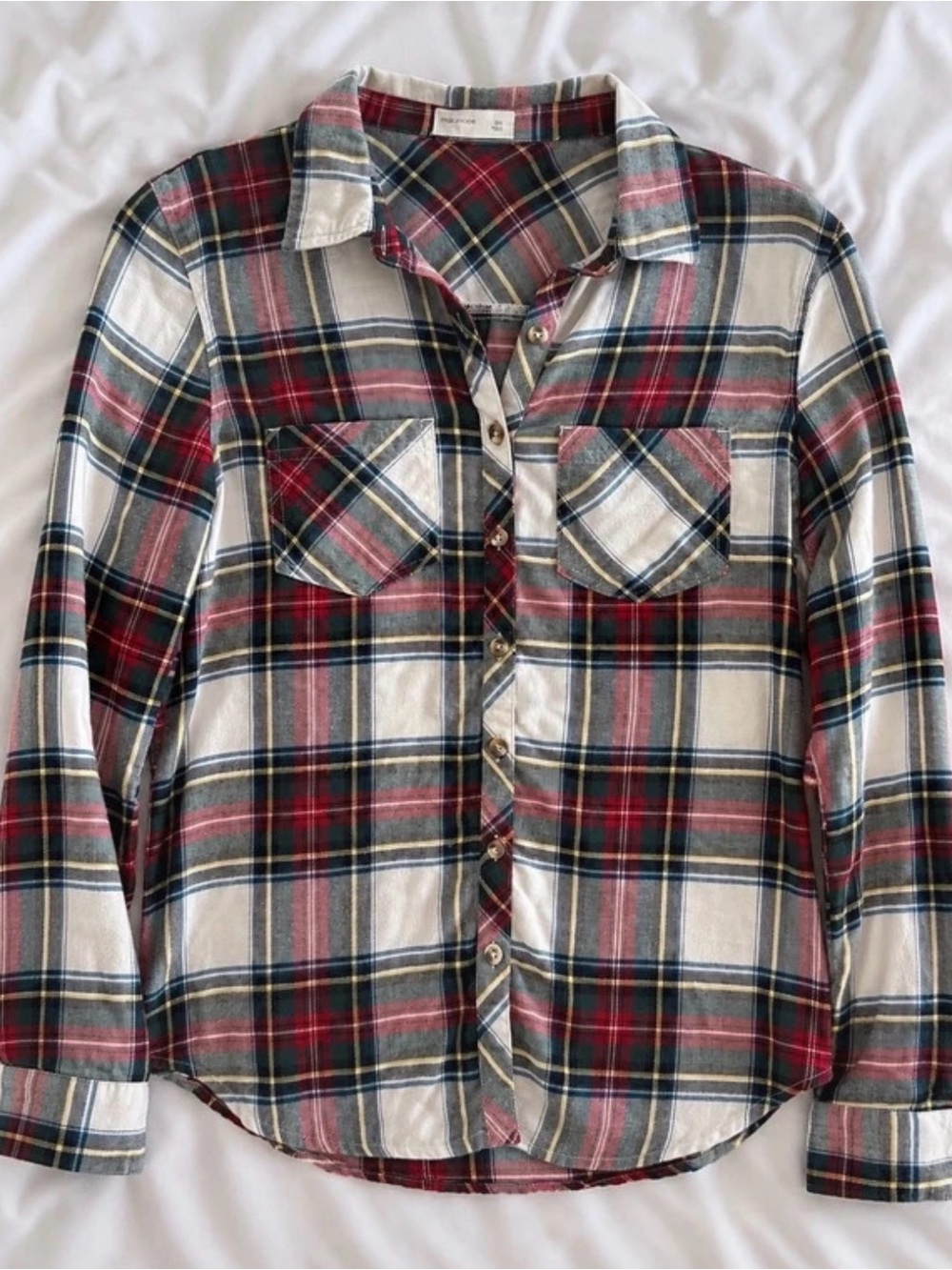 Maurices Button Down Plaid Flannel Shirt Size Xs